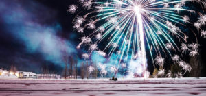 Fireworks display during SnowFest! 2019