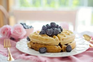 waffles and fruit